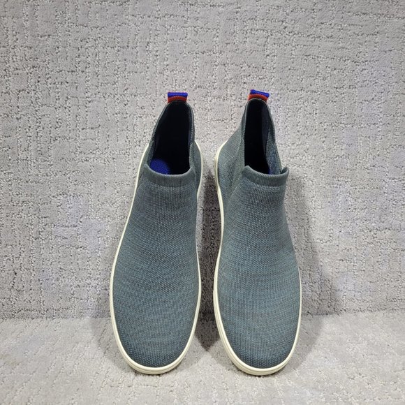 Rothy's The Chelsea Green Fog Melange Knit Pull On Ankle Boots US Size 7.5, 8, 9 - Picture 6 of 10